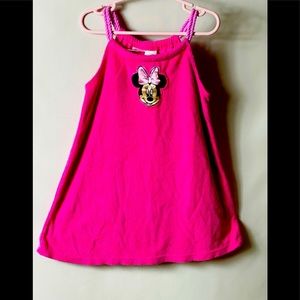 Disney Girls Minnie Mouse Beach Cover Up Pink Terry Cloth sz 4